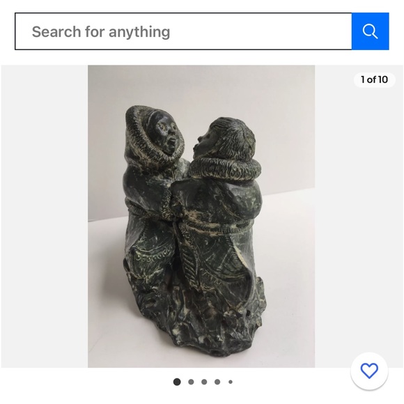 A Wolf Original Art Sculpture Handmade
Canada Soapstone Eskimo Couple
Canoe - Picture 6 of 6